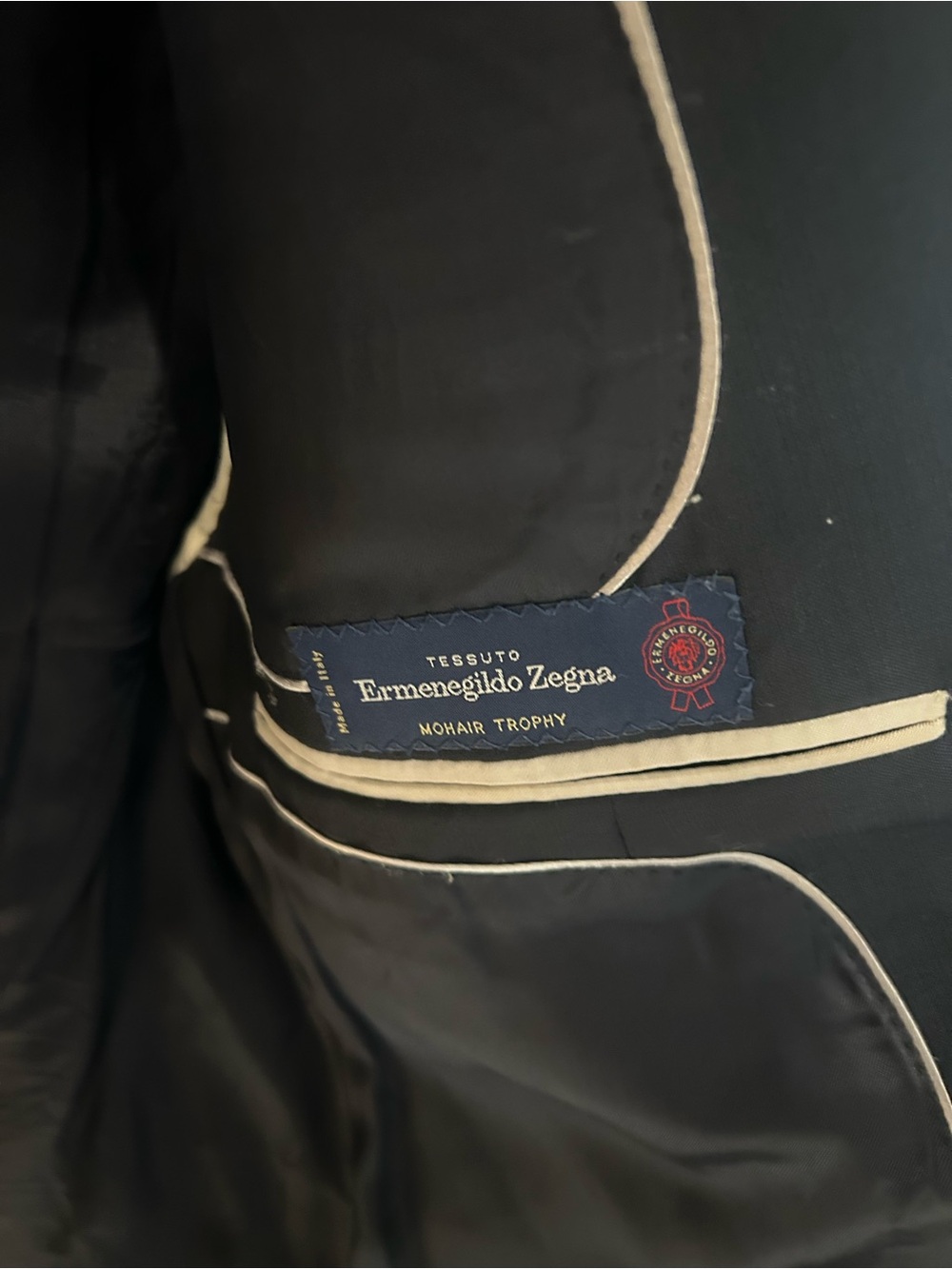 Ermenegildo Zegna Black Mohair Trophy Jacket